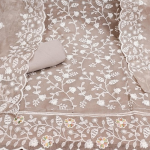 Floral Embroidered Unstitched Dress Material